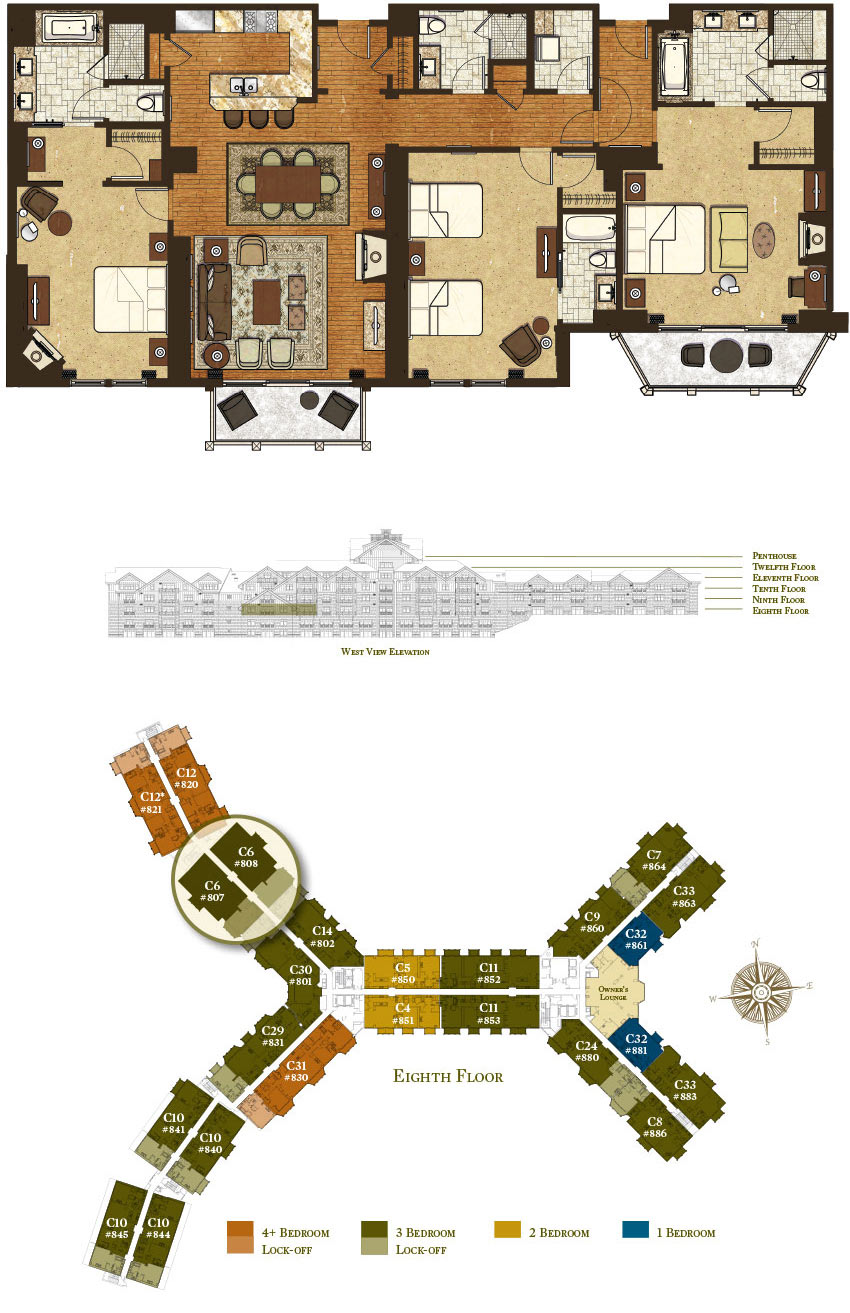 Floor Plan for Residence 807/805