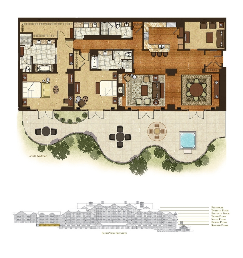 Floor Plan for Residence 740 at Montage Deer Valley